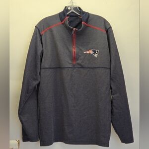 Antigua NFL New England Patriots 1/4 Zip Pullover - Navy- Size M